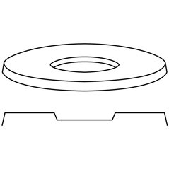 Round Platter - 37.7x1.8cm - Base: 20.8x1.1cm