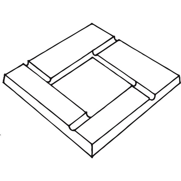 Ashtray - Square - 20.8x20.8x2.1cm - Base: 10.7x10.7cm