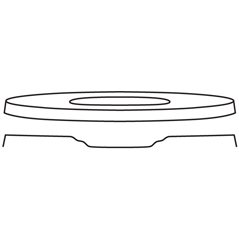 Saturn - Dessert Plate - 27.5x1.5cm - Base: 14.5x1cm
