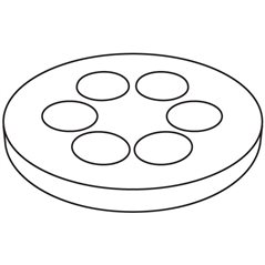 Seder Plate - 31.2x3.5cm - Opening: 6 x 6.6x1.3cm