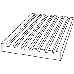 Pattern Bar 4 - 18.4x18.4x2.4cm - Opening:  18x1cm