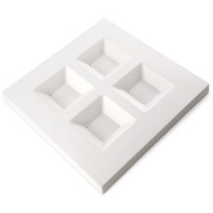 Soft Edge Four Squares - 33.5x33.5x2.5cm