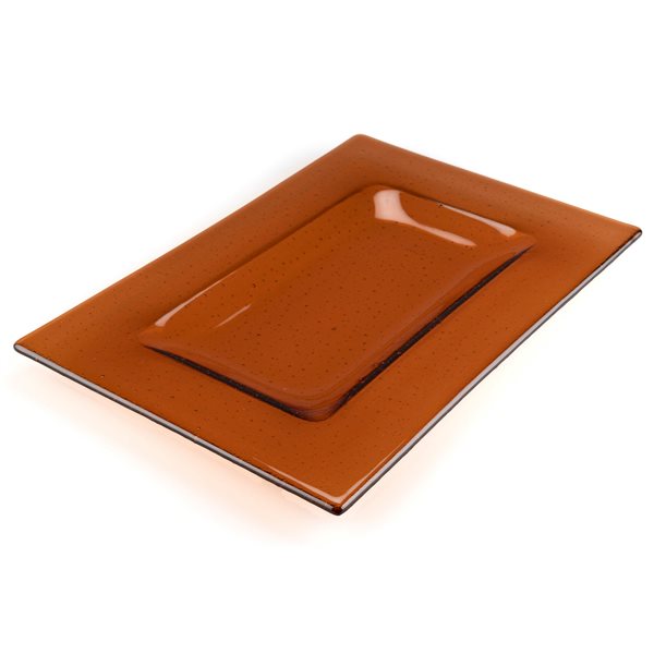 Soft Edge Rectangular Platter - 35.2x24x2.2cm - Base: 25.2x13.5x1.5cm